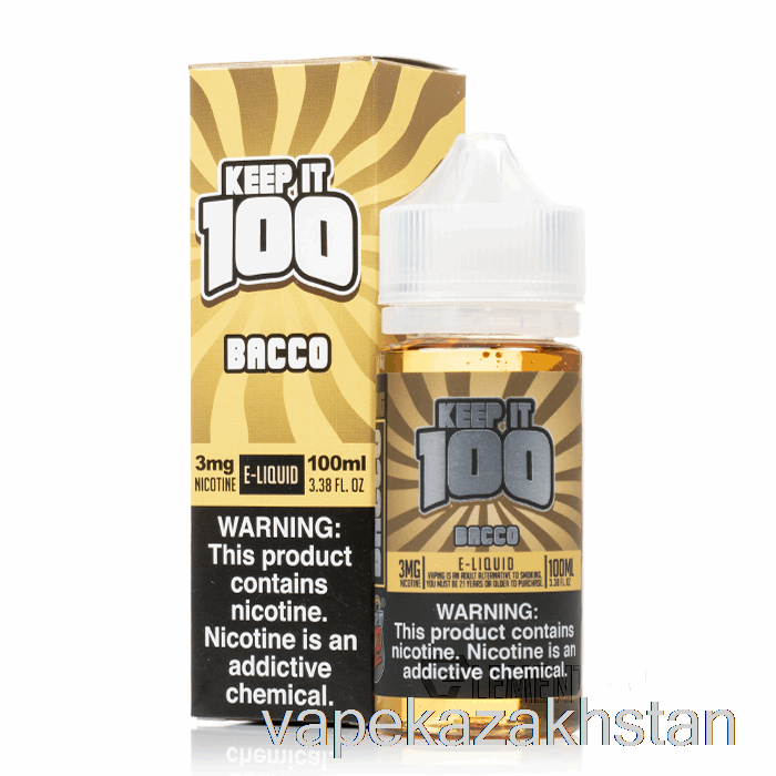 Vape Disposable Bacco - Keep It 100 - 100mL 0mg